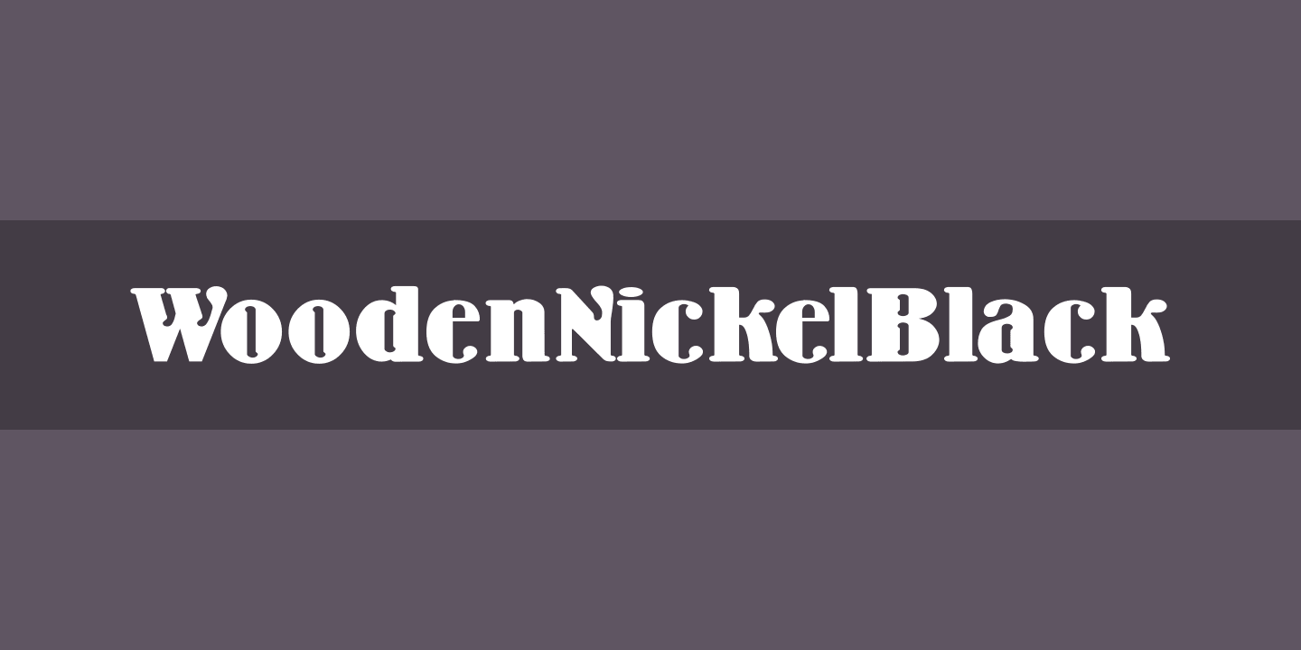Шрифт WoodenNickelBlack